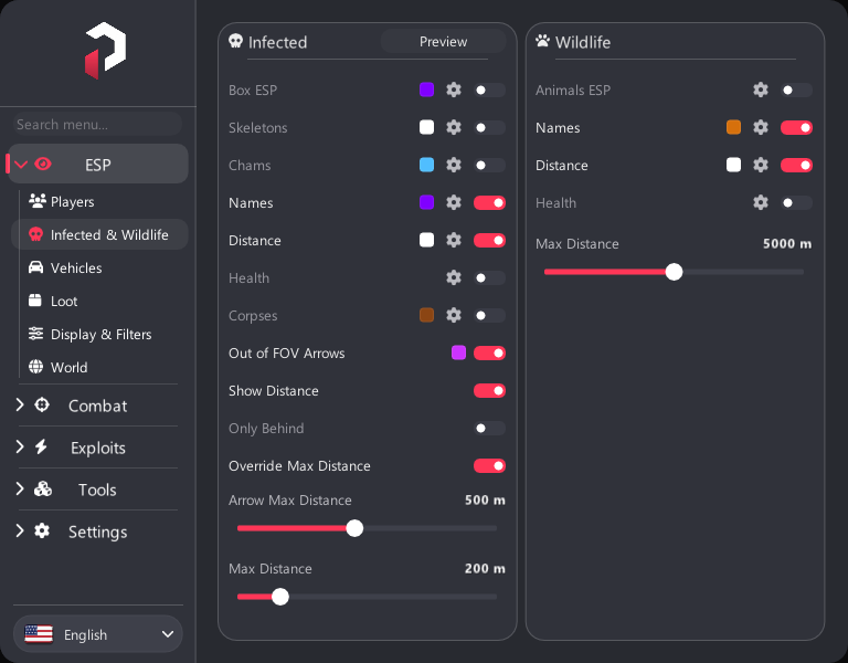 PureDMA DayZ — developer screenshot