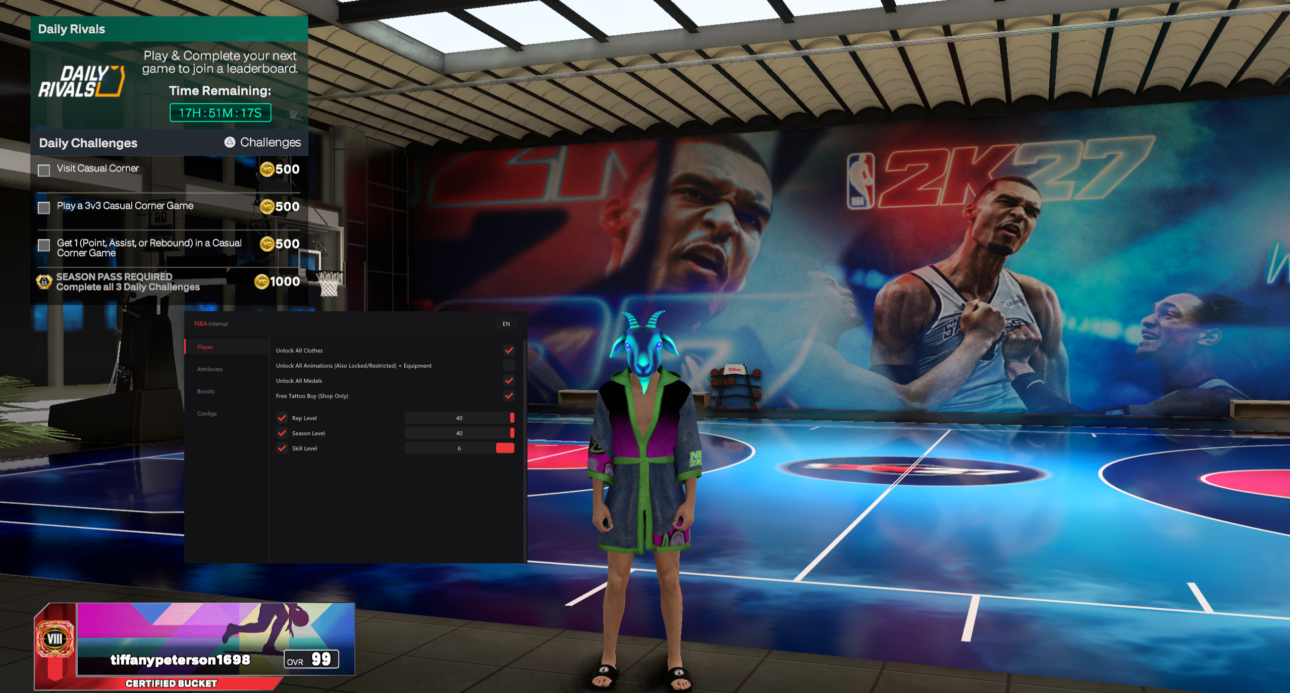 Unnamed NBA 2K27 Internal — developer screenshot