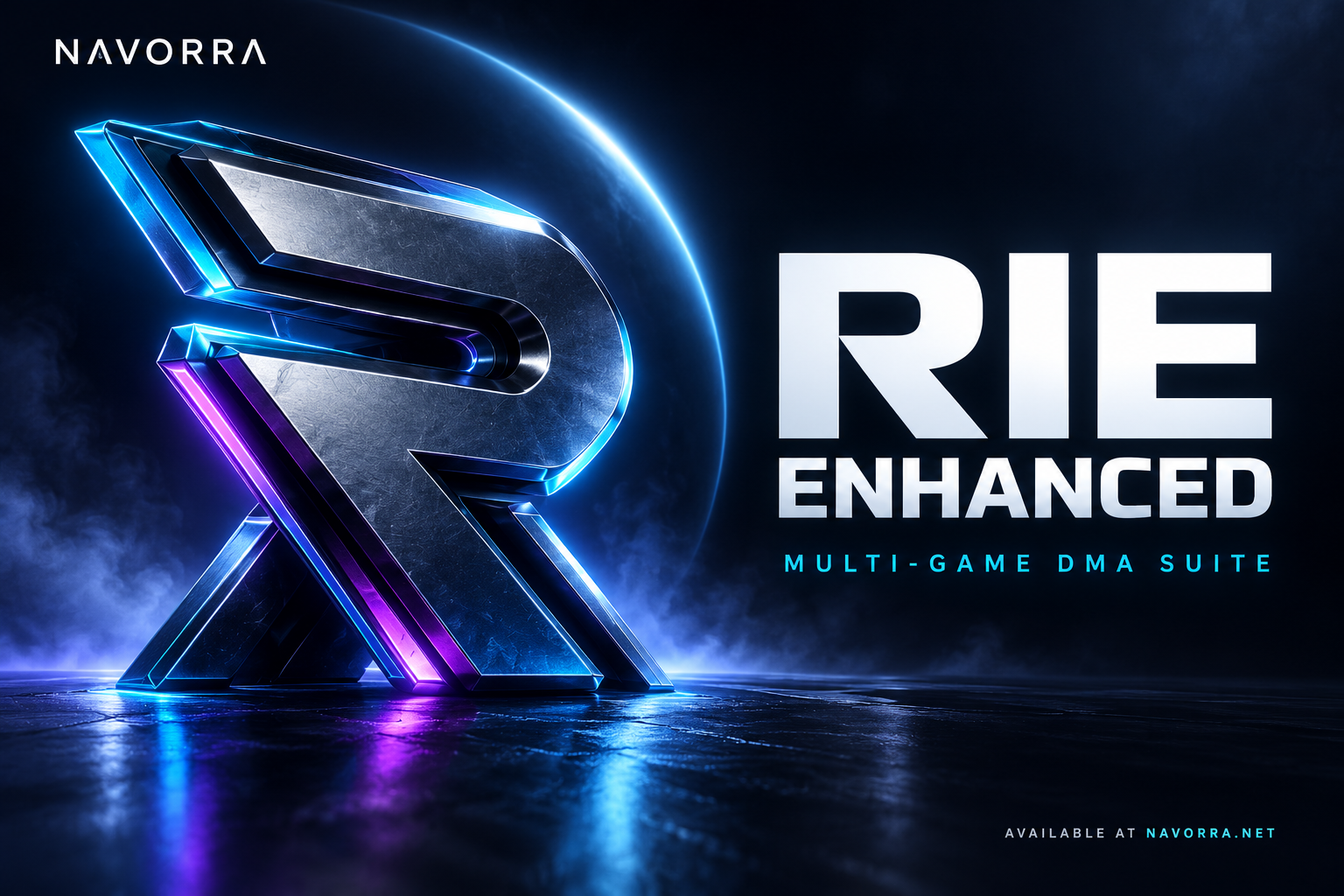 Rie Enhanced — metallic R emblem and Navorra branding